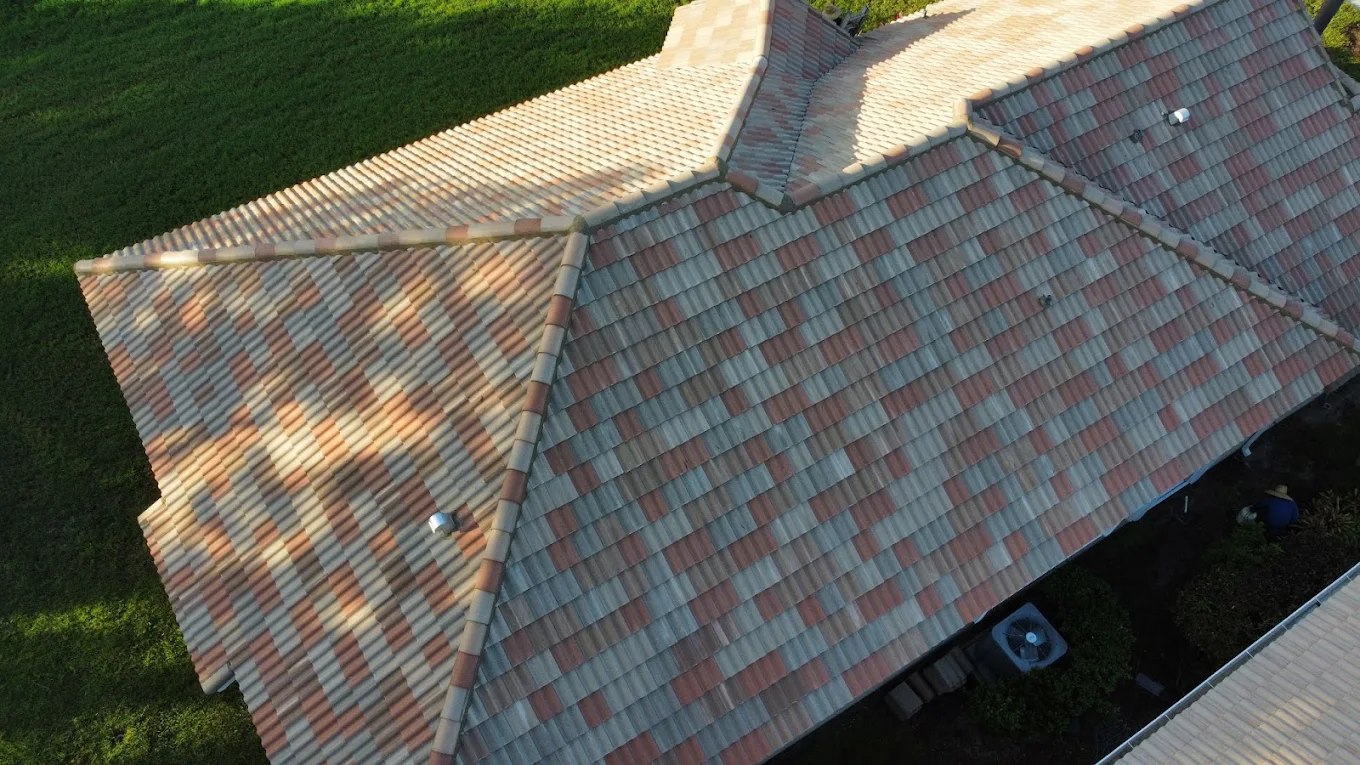 Multi-color tile roof installed in Stuart, FL